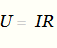 fórmula de voltaje en línea Ley de Ohm