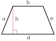 Encontrar la altura del trapecio  sabiendo los lados