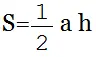 fórmula área del triángulo A través de base y altura